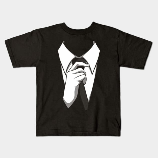 Anonymous Tie Kids T-Shirt by cryptogeek